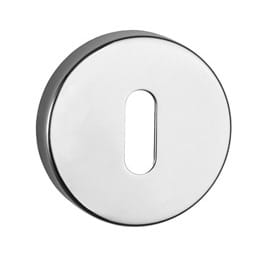 Tupai Rapido CurvaLine Euro Escutcheons on Round Rose - Bright Polished Chrome - Default