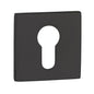 Tupai Rapido 5S Line Euro Escutcheons on 5mm Slimline Square Rose - Black Satin Nickel - Default