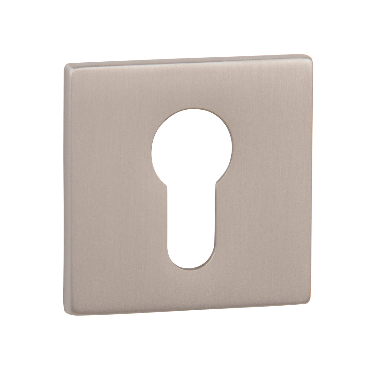 Tupai Rapido 5S Line Euro Escutcheons on 5mm Slimline Square Rose - Pearl Nickel - Default