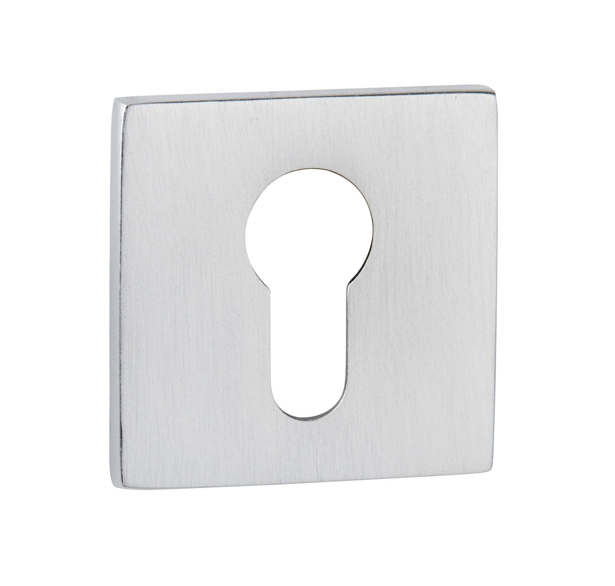 Tupai Rapido 5S Line Euro Escutcheons on 5mm Slimline Square Rose - Satin Chrome - Default
