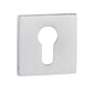Tupai Rapido 5S Line Euro Escutcheons on 5mm Slimline Square Rose - Satin Chrome - Default
