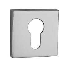 Tupai Rapido Curva/QuadraLine Euro Escutcheons on Square Rose - Bright Polished Chrome - Default