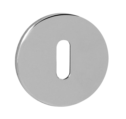 Tupai Rapido 5S Line Key Escutcheons on 5mm Slimline Round Rose - Bright Polished Chrome - Default