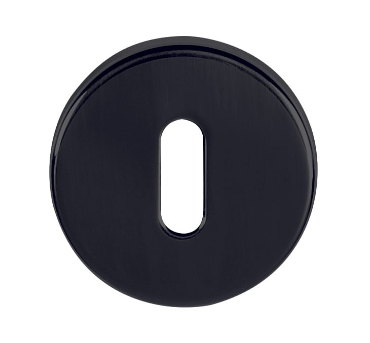 Tupai Rapido CurvaLine Key Escutcheons on Round Rose - Pearl Black - Default