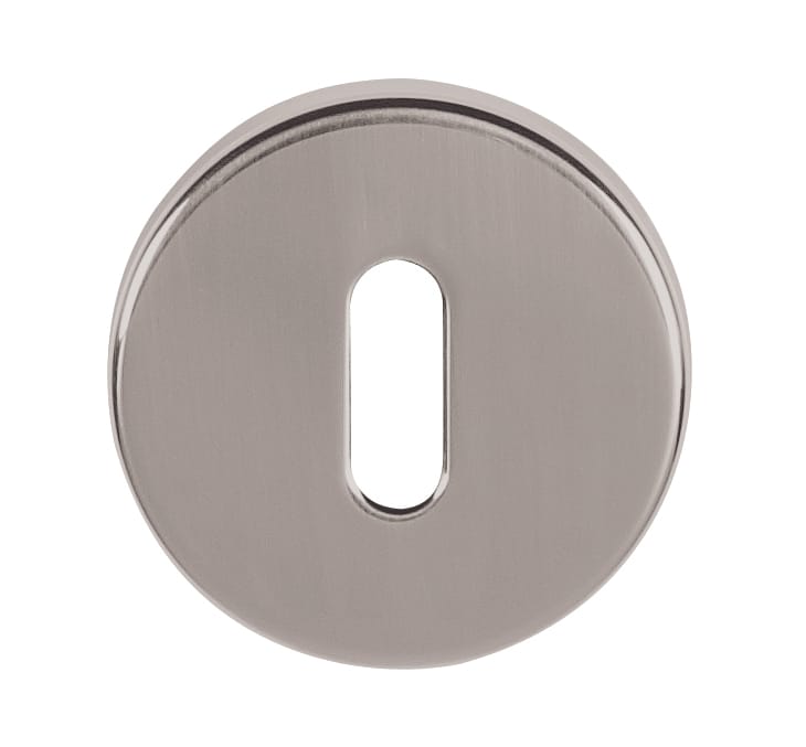 Tupai Rapido CurvaLine Key Escutcheons on Round Rose - Pearl Nickel - Default