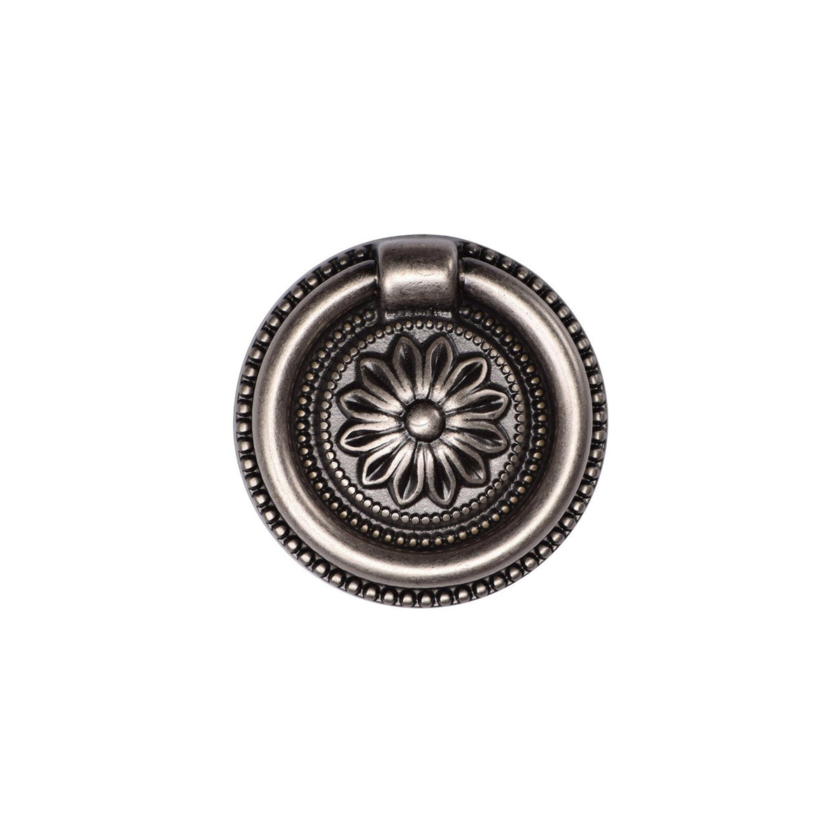 Floral Ring Pull by M Marcus - Heritage Brass