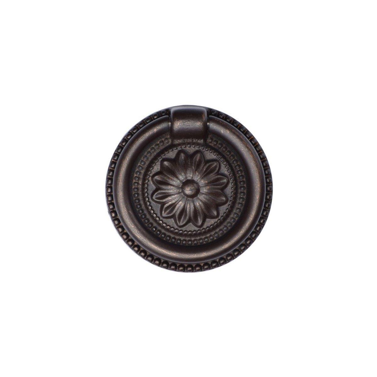Floral Ring Pull by M Marcus - Heritage Brass