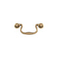 Classic Swan Drawer Drop Pull by M Marcus - Heritage Brass