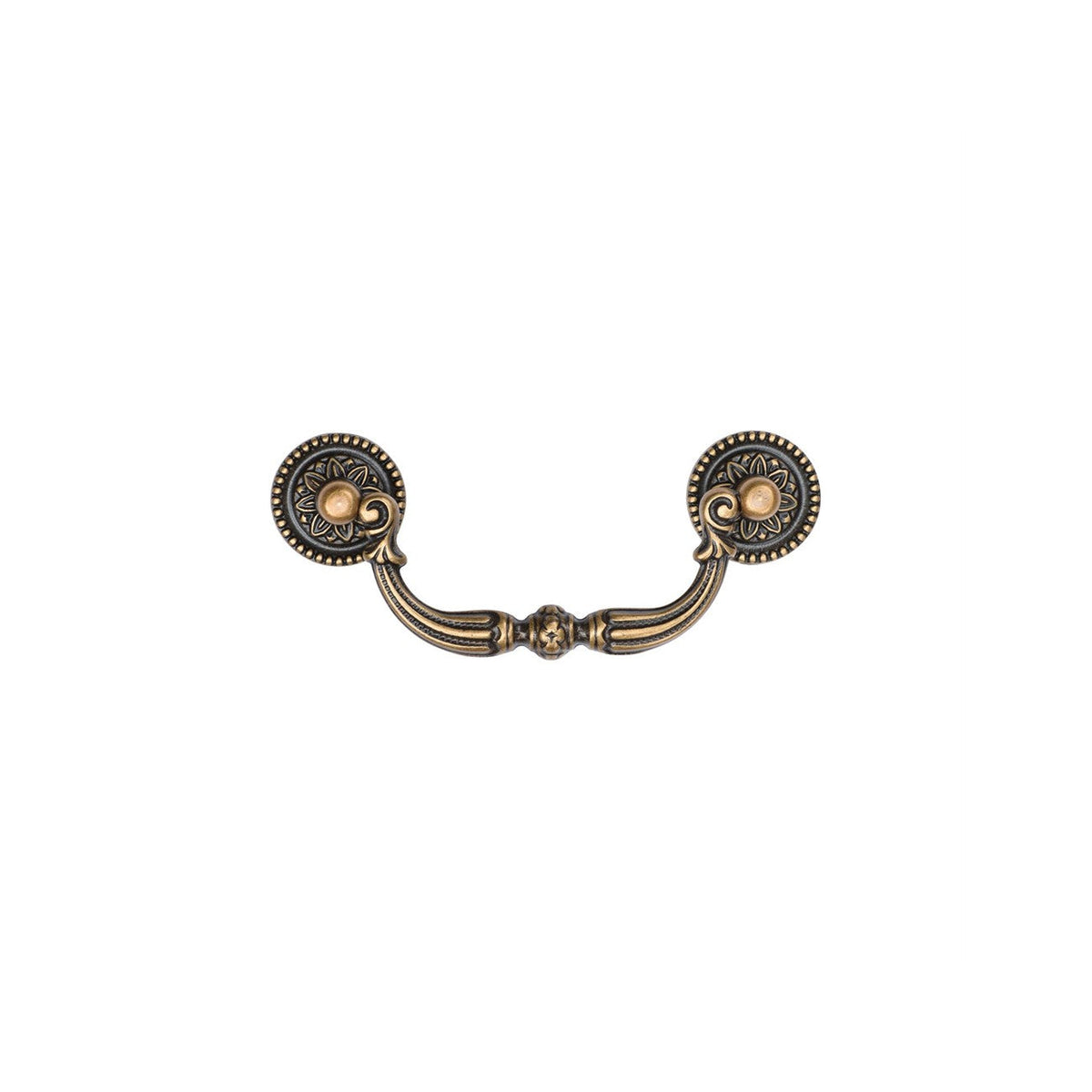 Ornate Swan Drawer Drop Pull by M Marcus - Heritage Brass