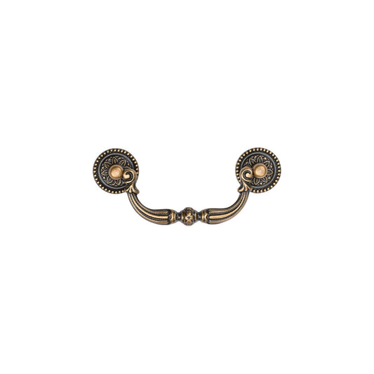 Ornate Swan Drawer Drop Pull by M Marcus - Heritage Brass