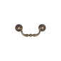 Ornate Swan Drawer Drop Pull by M Marcus - Heritage Brass