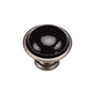 Black Domed Cabinet Knob by M Marcus - Heritage Brass