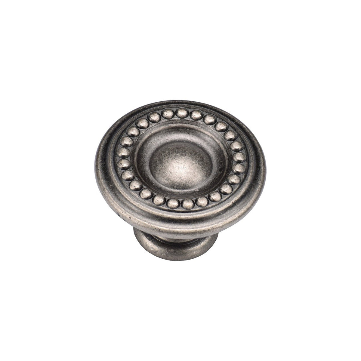 Beaded Round Knob by M Marcus - Heritage Brass