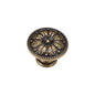 Floral Round Knob by M Marcus - Heritage Brass