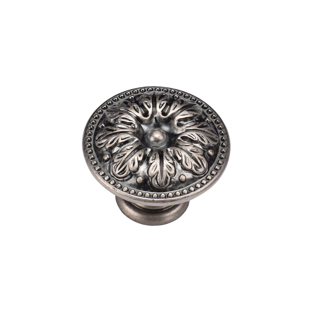 Floral Round Knob by M Marcus - Heritage Brass