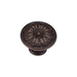 Floral Round Knob by M Marcus - Heritage Brass