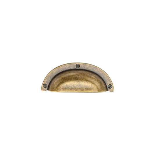 Drawer Cup Pull by M Marcus - Heritage Brass