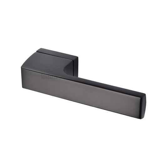 Vitra Door Handle on Square Rose by M Marcus - Heritage Brass