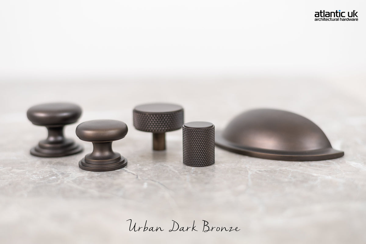Old English Lincoln Solid Brass Victorian Cabinet Knob 32mm on Concealed Fix - additional image