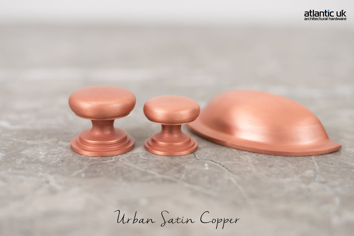 Old English Lincoln Solid Brass Victorian Cabinet Knob 32mm on Concealed Fix - additional image