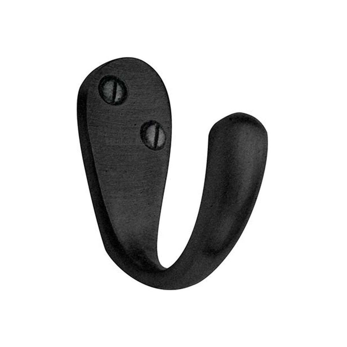 Curved Single Robe Hook by M Marcus - Heritage Brass