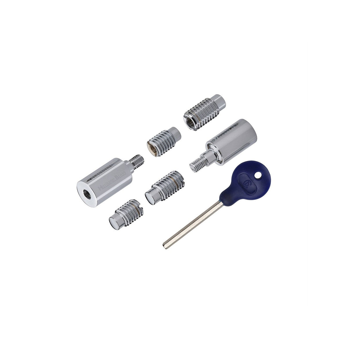 Sash Window Stop (pair) with key by M Marcus - Heritage Brass