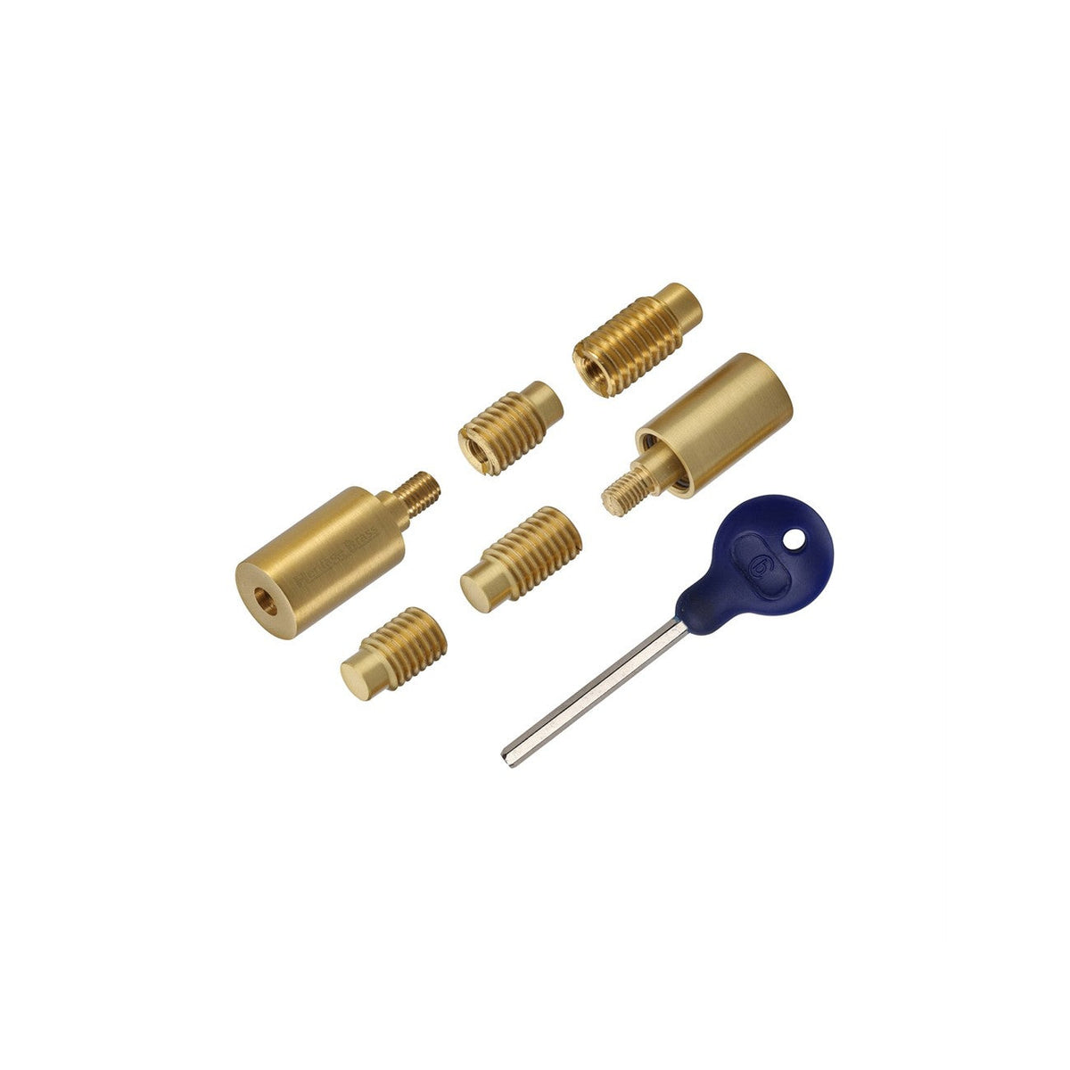 Sash Window Stop (pair) with key by M Marcus - Heritage Brass