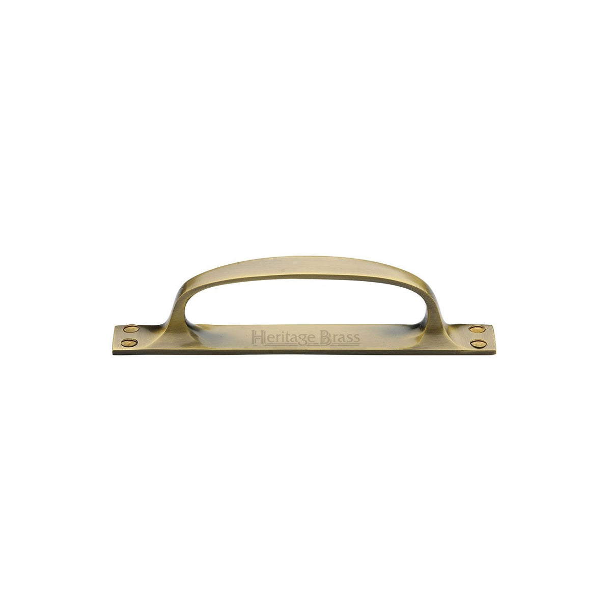 Door Pull Handle on Plate Offset by M Marcus - Heritage Brass