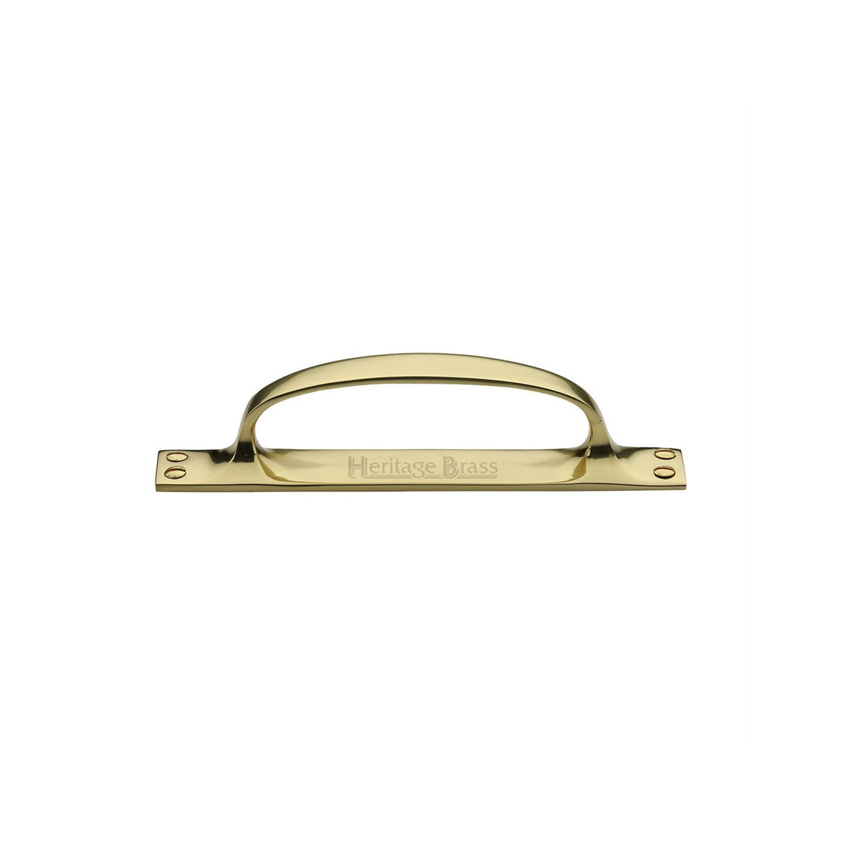 Door Pull Handle on Plate Offset by M Marcus - Heritage Brass