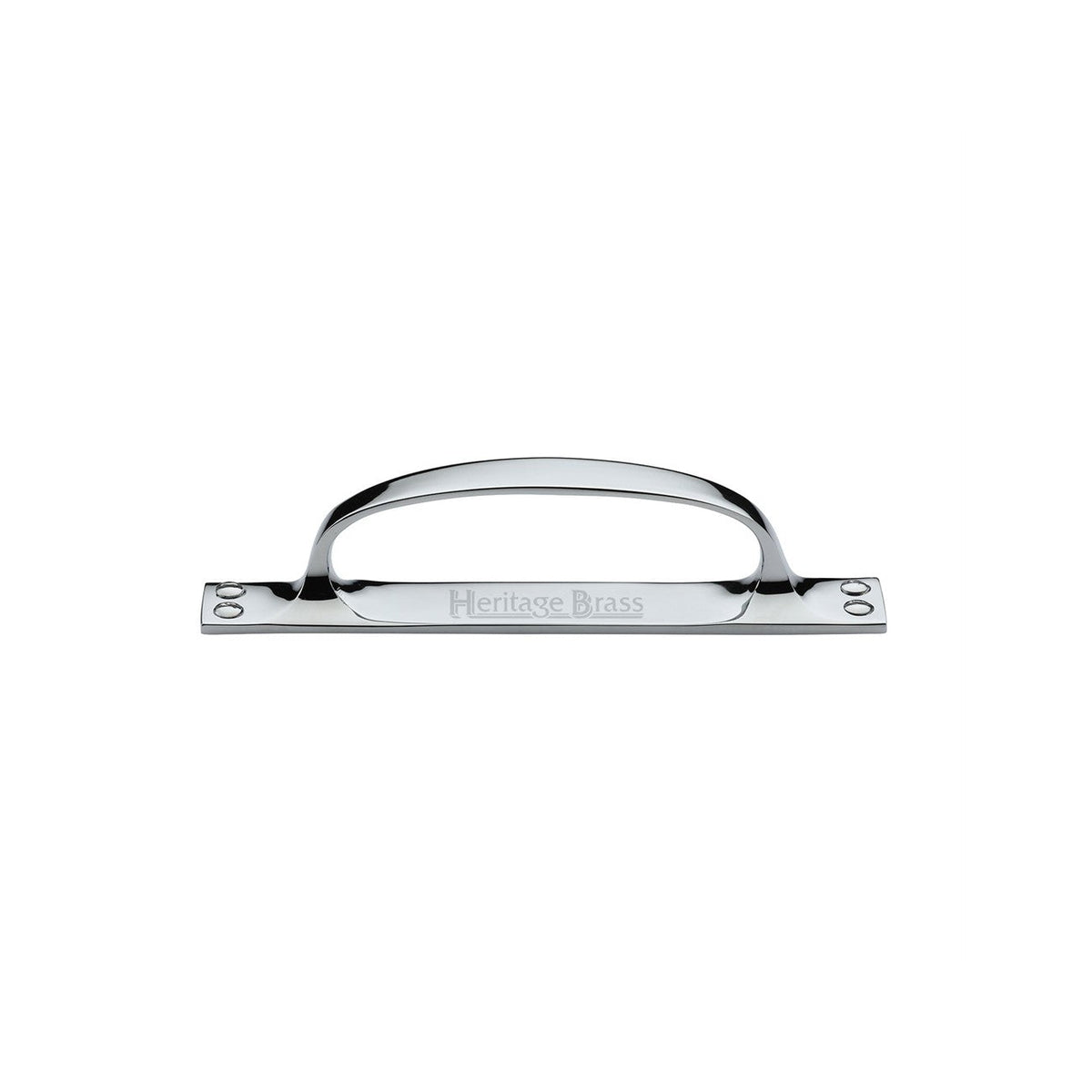 Door Pull Handle on Plate Offset by M Marcus - Heritage Brass