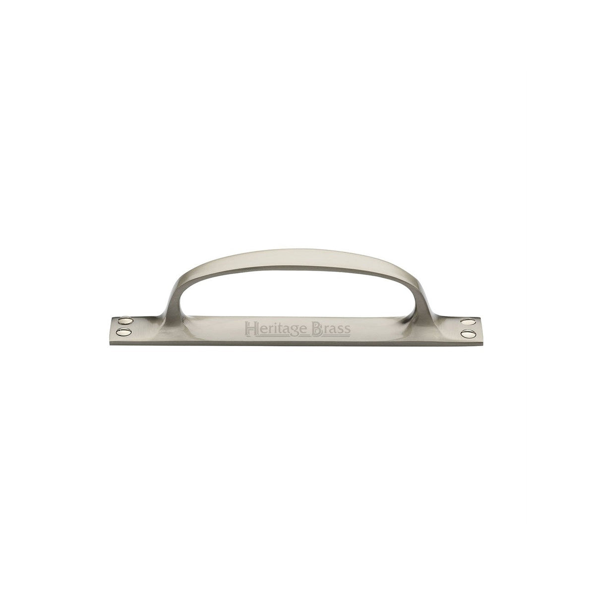 Door Pull Handle on Plate Offset by M Marcus - Heritage Brass