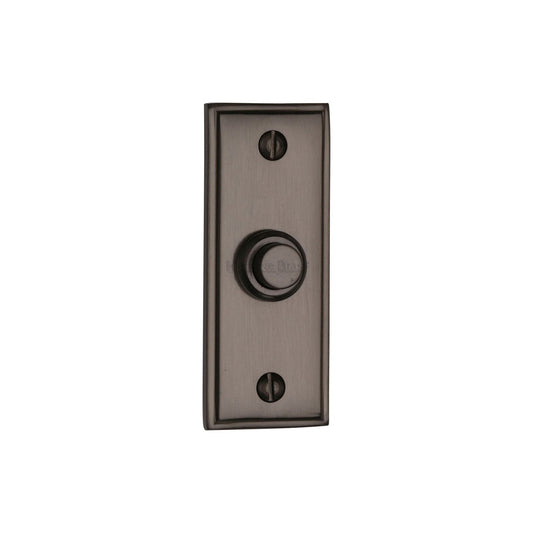 Oblong Bell Push - Antique Brass
