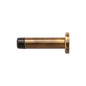 Cylindrical Wall Mounted Door Stop with Rose by M Marcus - Heritage Brass