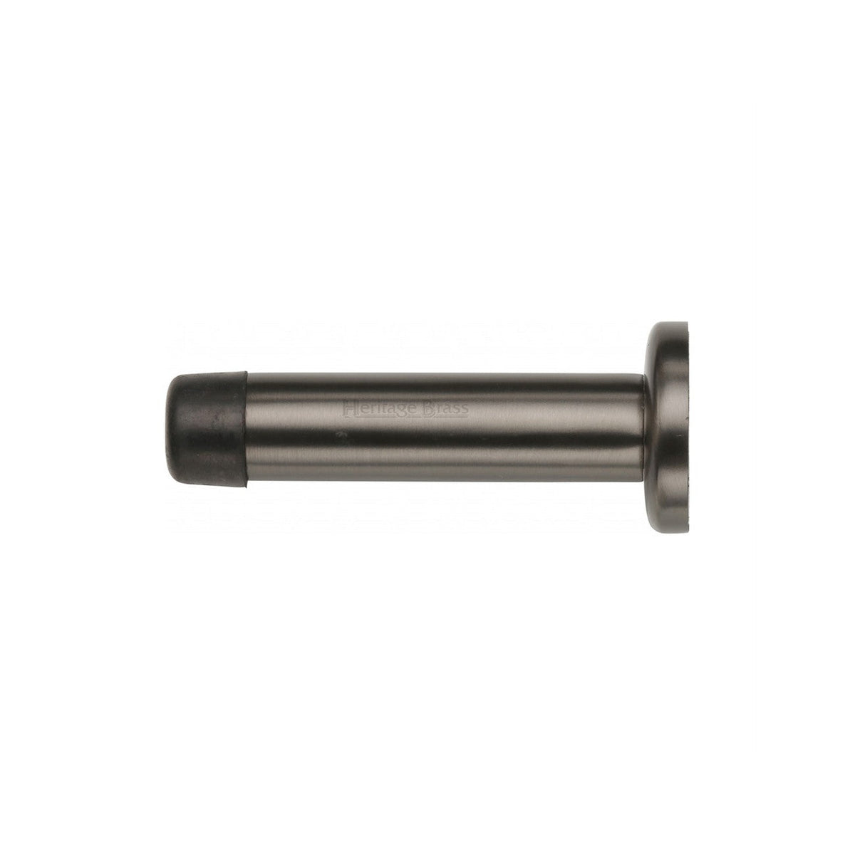 Cylindrical Wall Mounted Door Stop with Rose by M Marcus - Heritage Brass
