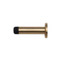 Cylindrical Wall Mounted Door Stop with Rose by M Marcus - Heritage Brass