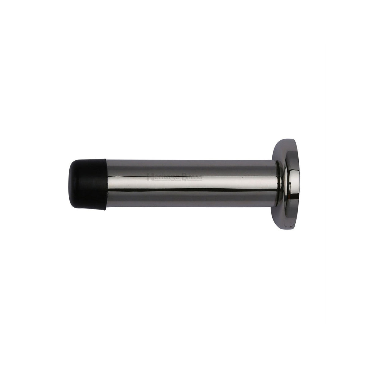 Cylindrical Wall Mounted Door Stop with Rose by M Marcus - Heritage Brass