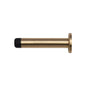 Cylindrical Wall Mounted Door Stop with Rose by M Marcus - Heritage Brass