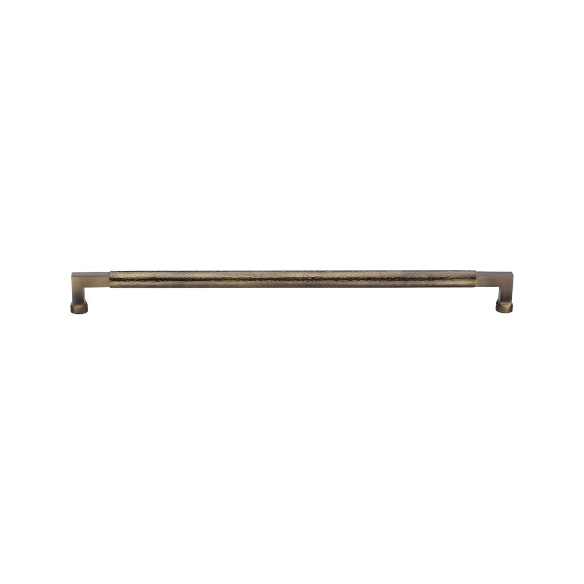 Heritage Brass Door Pull Handle Hammered Bauhaus Design by M Marcus - Heritage Brass