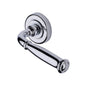 Lincoln Door Handle on Round Rose by M Marcus - Heritage Brass