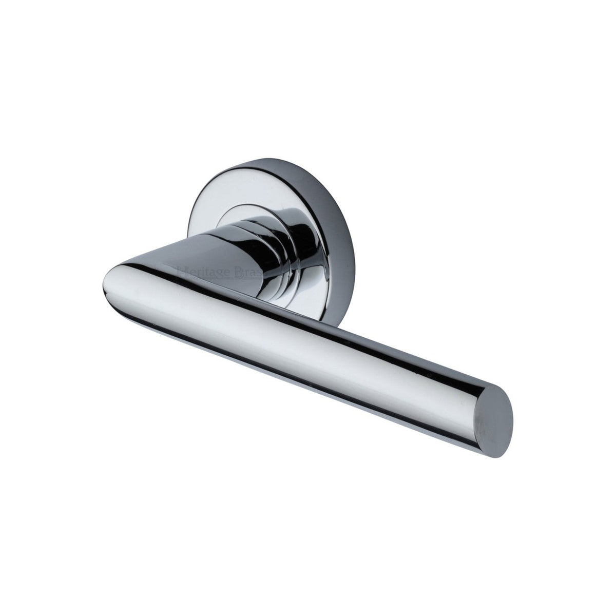 Mercury Door Handle on Round Rose by M Marcus - Heritage Brass