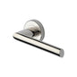 Mercury Door Handle on Round Rose by M Marcus - Heritage Brass