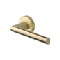 Mercury Door Handle on Round Rose by M Marcus - Heritage Brass
