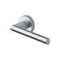 Mercury Door Handle on Round Rose by M Marcus - Heritage Brass
