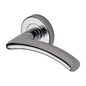 Centaur Door Handle on Round Rose by M Marcus - Heritage Brass