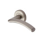 Centaur Door Handle on Round Rose by M Marcus - Heritage Brass