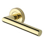 Athena Door Handle on Round Rose by M Marcus - Heritage Brass