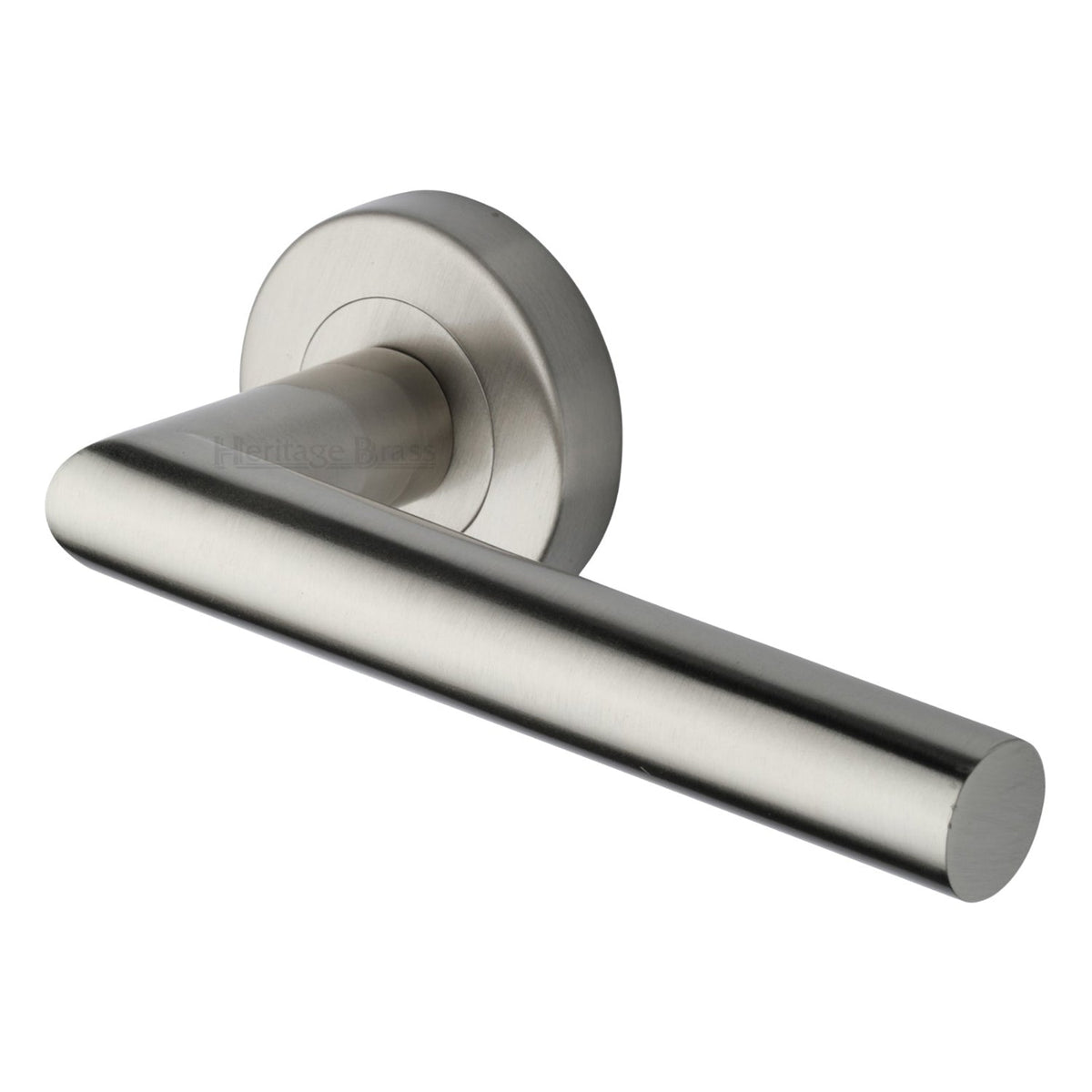 Athena Door Handle on Round Rose by M Marcus - Heritage Brass