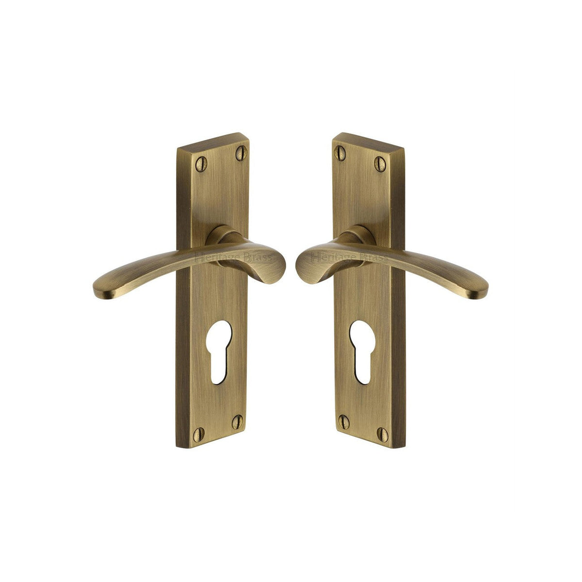 Sophia Door Handle on Plate by M Marcus - Heritage Brass