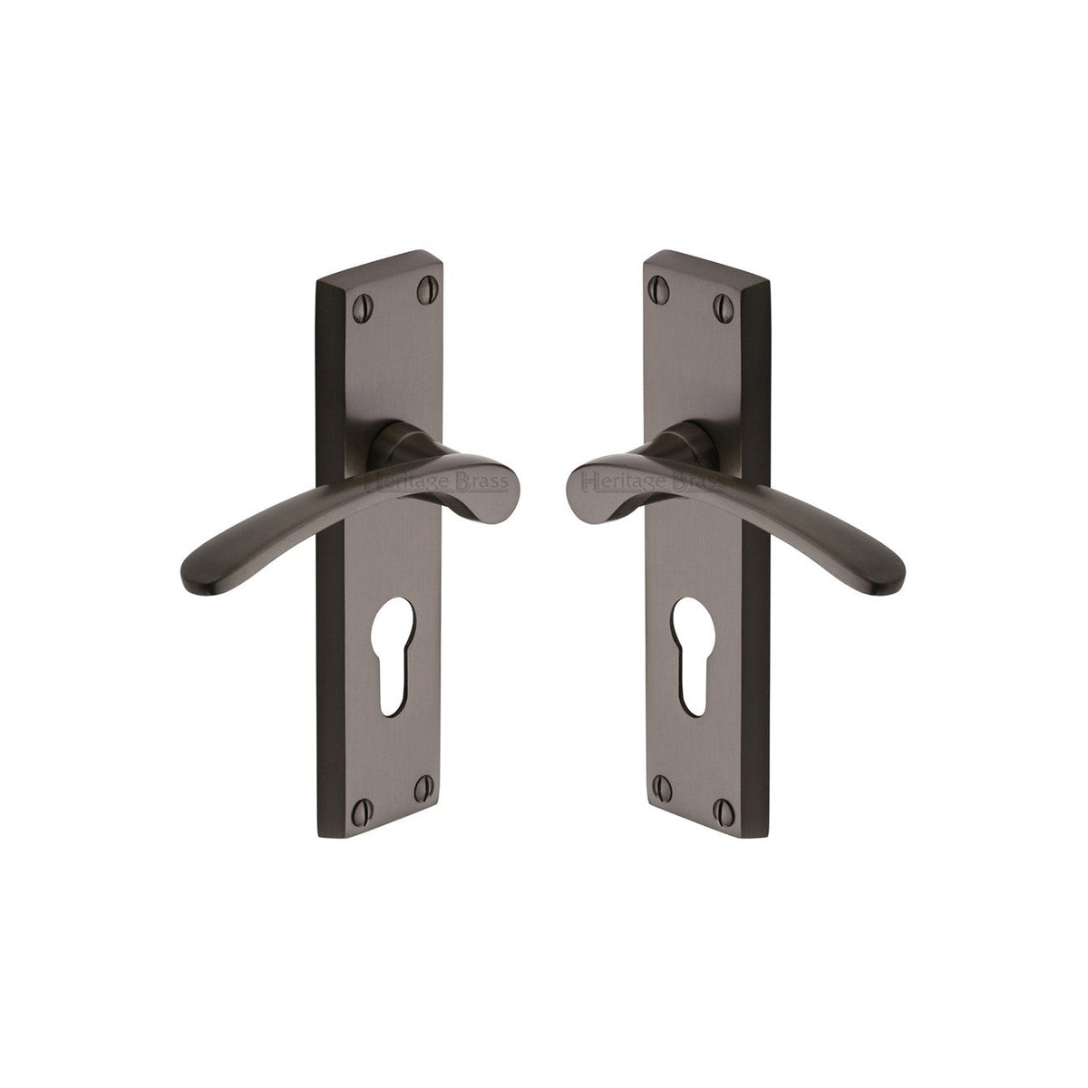 Sophia Door Handle on Plate by M Marcus - Heritage Brass