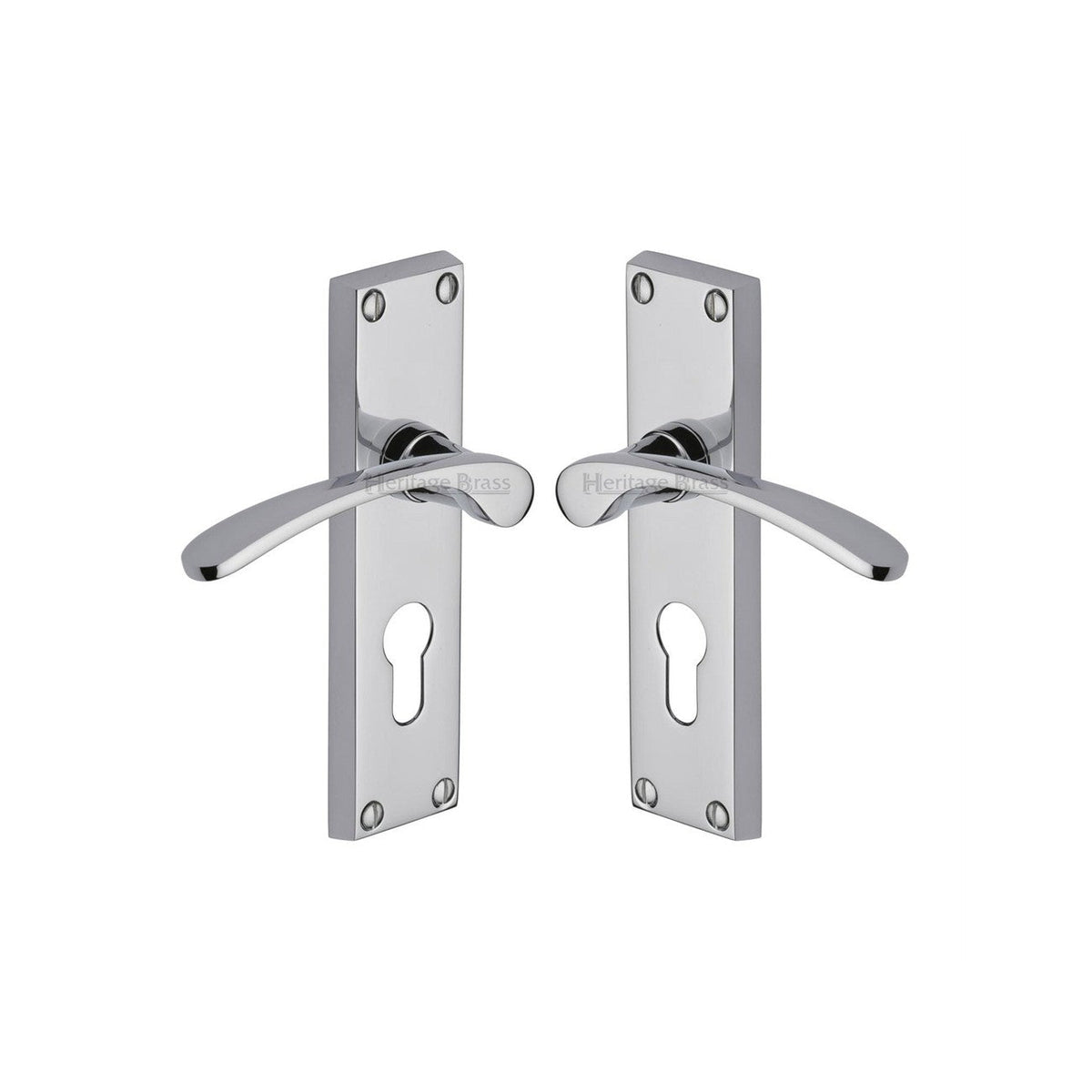 Sophia Door Handle on Plate by M Marcus - Heritage Brass